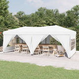 Vidaxl PartyTent pliable avec des parois latérales 3x6 m blanc