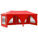 Vidaxl PartyTent pliable avec des parois latérales 3x6 m rouge