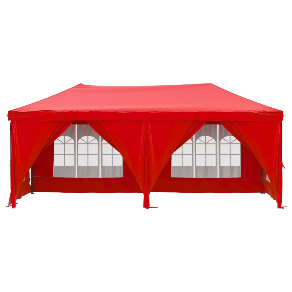 Vidaxl PartyTent pliable avec des parois latérales 3x6 m rouge