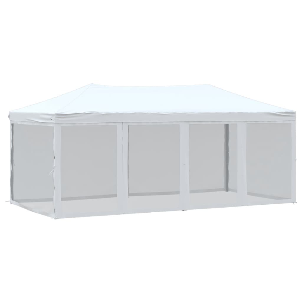 Vidaxl PartyTent pliable avec des parois latérales 3x6 m blanc