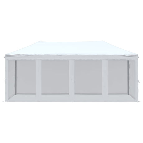 Vidaxl partytent inklapbaar met zijwanden 3x6 m wit
