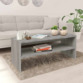 Vidaxl salontafel 100x40x40 cm bewerkt hout grijs sonoma eikenkleurig