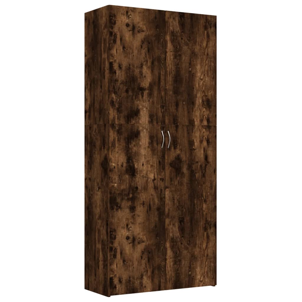 Vidaxl Cabinet per scarpe 80x35.5x180 cm Colore in legno di legno affumicato