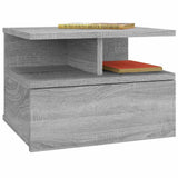 Vidaxl nachtkastjes 2 st zwevend 40x31x27 cm bewerkt hout grijs sonoma