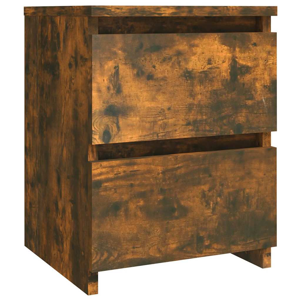 Vidaxl nachtkastje gerookt eiken 30x30x40 cm engineered wood