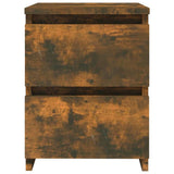 Vidaxl nachtkastje gerookt eiken 30x30x40 cm engineered wood