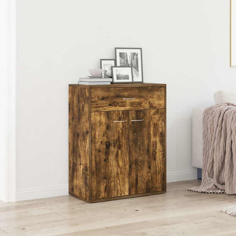 Vidaxl dressoir 60x30x75 cm bewerkt hout gerookt eikenkleurig