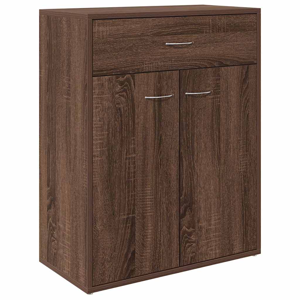 Vidaxl dressoir 60x30x75 cm bewerkt hout bruin eikenkleur