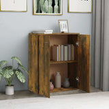 Vidaxl dressoir 60x30x75 cm bewerkt hout gerookt eikenkleurig