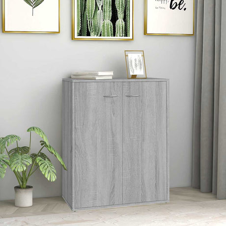 Vidaxl dressoir 60x30x75 cm bewerkt hout grijs sonoma eikenkleurig
