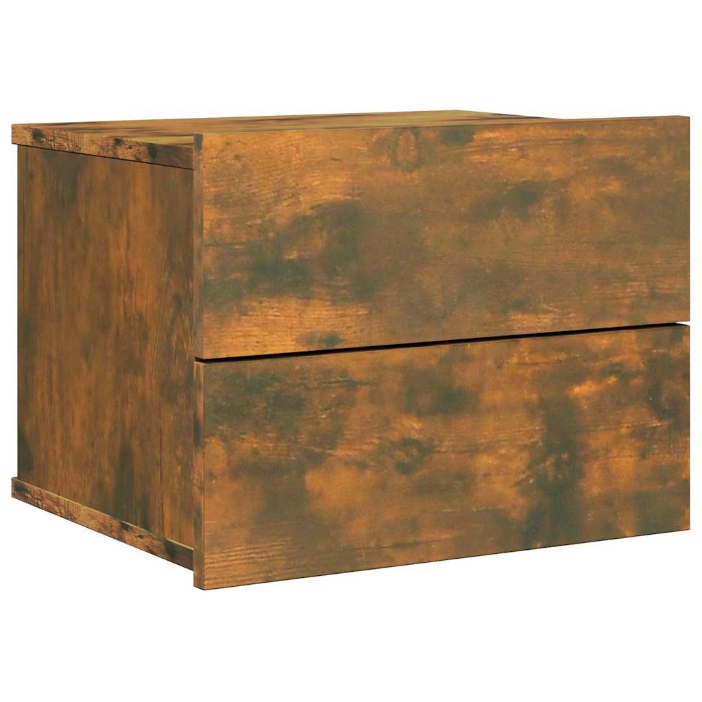 Vidaxl nachtkastje 40x30x30 cm bewerkt hout gerookt eikenkleurig