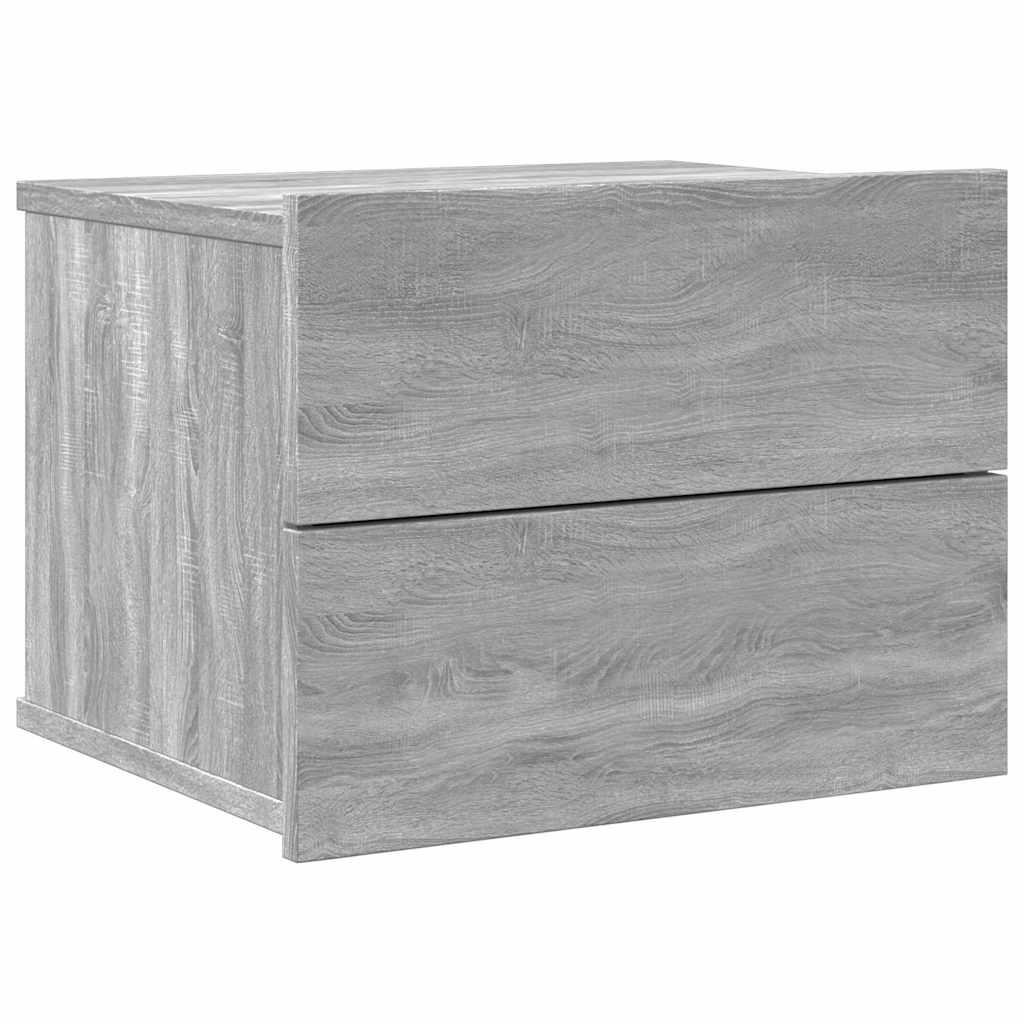 Vidaxl nachtkastje 40x30x30 cm bewerkt hout grijs sonoma eikenkleurig