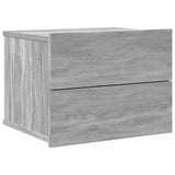 Vidaxl nachtkastje 40x30x30 cm bewerkt hout grijs sonoma eikenkleurig