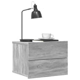 Vidaxl nachtkastje 40x30x30 cm bewerkt hout grijs sonoma eikenkleurig