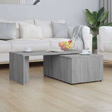 Vidaxl salontafel 150x50x35 cm bewerkt hout grijs