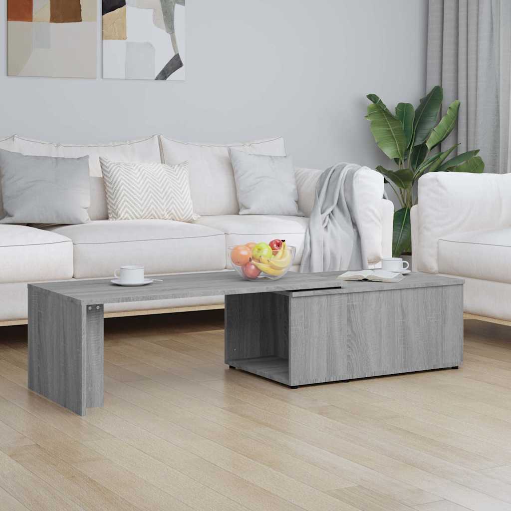 Vidaxl salontafel 150x50x35 cm bewerkt hout grijs