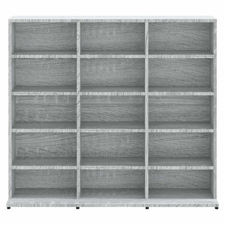 Vidaxl cd-kast 100x23x89,5 cm bewerkt hout grijs sonoma eikenkleurig