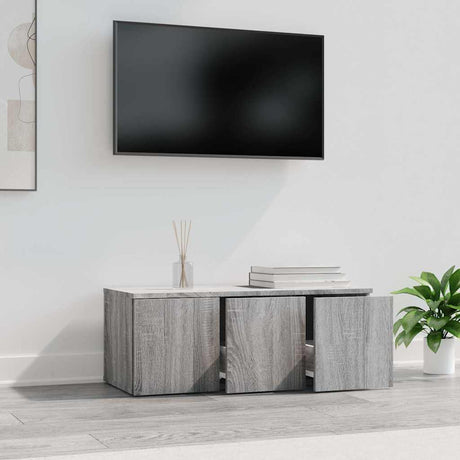 Vidaxl tv-meubel 80x34x30 cm bewerkt hout grijs sonoma eikenkleurig