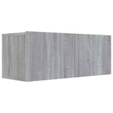 Vidaxl tv-meubel 80x30x30 cm bewerkt hout grijs sonoma eikenkleurig