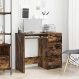 Vidaxl bureau 90x45x76 cm bewerkt hout gerookt eikenkleurig