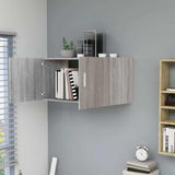 Vidaxl hangkast 80x39x40 cm bewerkt hout grijs sonoma eikenkleurig