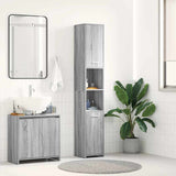 Vidaxl badkamerkast 30x30x183,5 cm bewerkt hout grijs sonoma eiken