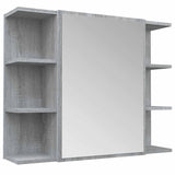 Vidaxl badkamerspiegelkast 80x20,5x64 cm bewerkt hout grijs sonoma