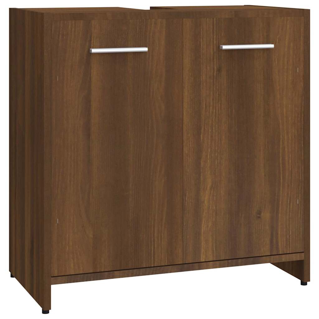 Vidaxl badkamerkast 60x33x60 cm bewerkt hout bruin eikenkleur