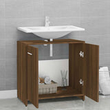 Vidaxl badkamerkast 60x33x60 cm bewerkt hout bruin eikenkleur