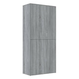 Vidaxl Cabinet da scarpe 80x39x178 cm Copriale grigio in legno Sonoma Colore in quercia