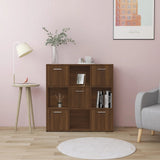 Vidaxl boekenkast 90x30x90 cm bewerkt hout bruin eikenkleur
