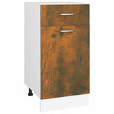Vidaxl onderkast met lade lyon 40x46x81,5 cm bewerkt hout gerookt eiken