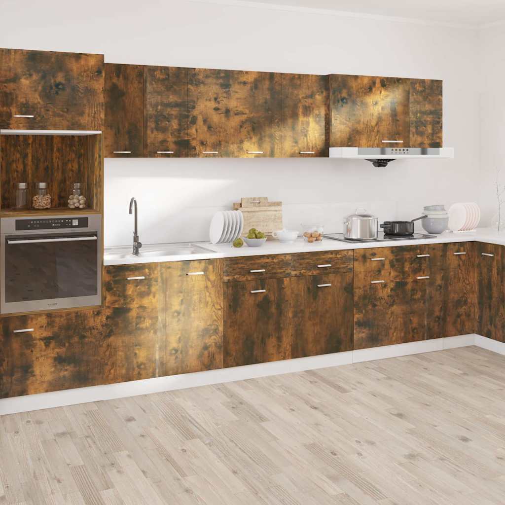 Vidaxl onderkast met lade lyon 50x46x81,5 cm bewerkt hout gerookt eiken