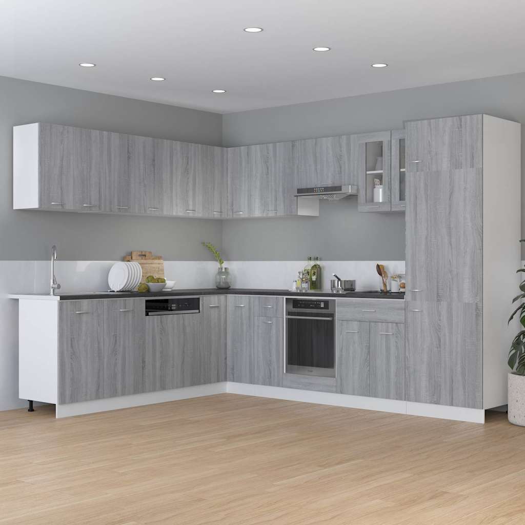 Vidaxl keukenkastje lyon 75,5x75,5x81,5 cm bewerkt hout grijs sonoma eiken