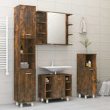 Vidaxl badkamerkast 30x30x95 cm bewerkt hout gerookt eikenkleurig