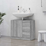 Vidaxl wastafelkast 63x30x54 cm bewerkt hout grijs sonoma eikenkleurig