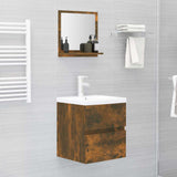 Vidaxl badkamerspiegel 40x10,5x37 cm bewerkt hout gerookt eikenkleurig