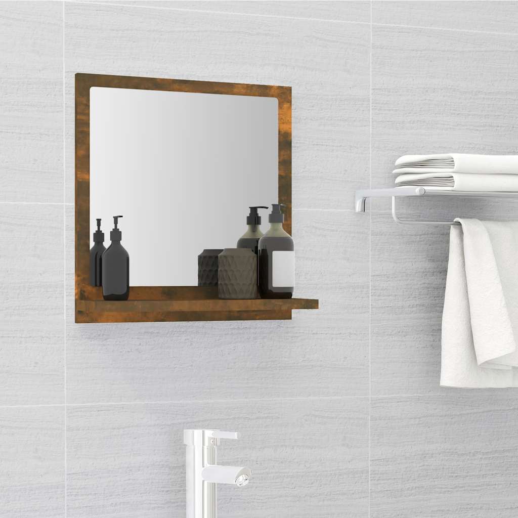 Vidaxl badkamerspiegel 40x10,5x37 cm bewerkt hout gerookt eikenkleurig