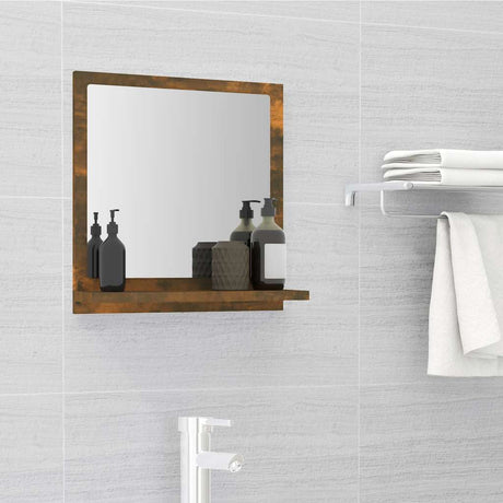 Vidaxl badkamerspiegel 40x10,5x37 cm bewerkt hout gerookt eikenkleurig