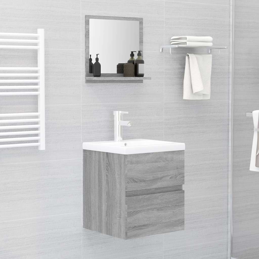Vidaxl badkamerspiegel 40x10,5x37 cm bewerkt hout grijs sonoma eiken