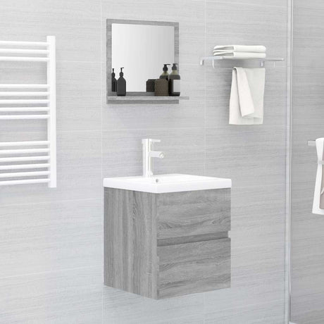 Vidaxl badkamerspiegel 40x10,5x37 cm bewerkt hout grijs sonoma eiken