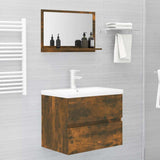 Vidaxl badkamerspiegel 60x10,5x37 cm bewerkt hout gerookt eikenkleurig