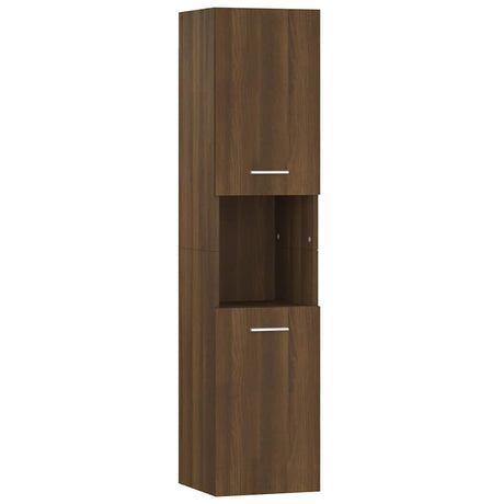 Vidaxl badkamerkast 30x30x130 cm bewerkt hout bruin eikenkleur