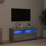 Vidaxl tv-meubel met led-verlichting 90x35x40 cm grijs sonoma eiken