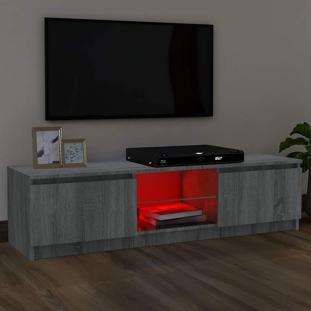 Vidaxl tv-meubel met led-verlichting 120x30x36 cm grijs sonoma eiken