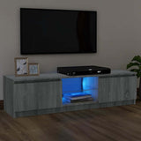 Vidaxl tv-meubel met led-verlichting 120x30x36 cm grijs sonoma eiken