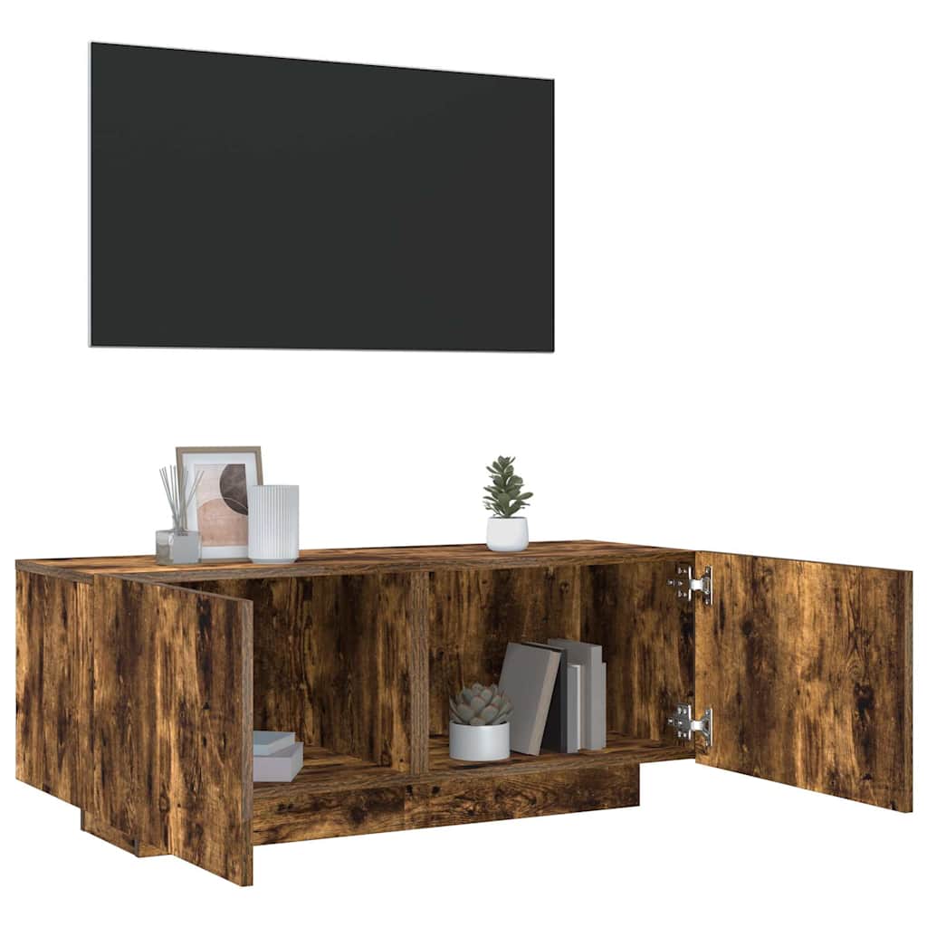 Vidaxl tv-meubel 100x35x40 cm bewerkt hout gerookt eikenkleurig