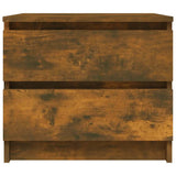 Vidaxl nachtkastje 50x39x43,5 cm bewerkt hout gerookt eikenkleurig