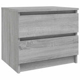 Vidaxl nachtkastje 50x39x43,5 cm bewerkt hout grijs sonoma eikenkleur