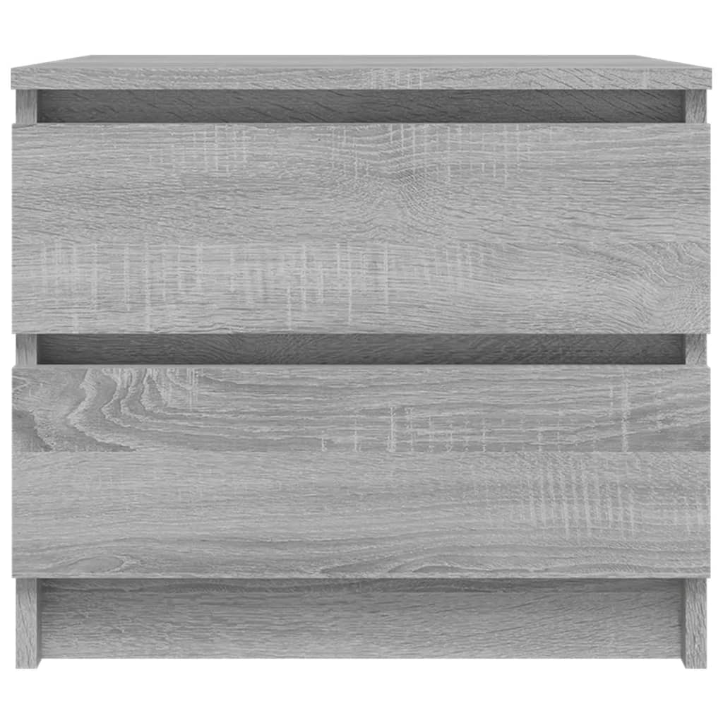 Vidaxl nachtkastje 50x39x43,5 cm bewerkt hout grijs sonoma eikenkleur